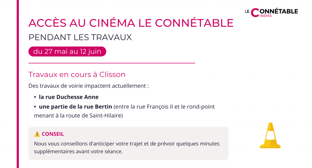 actualité Venir au cinéma pendant les travaux